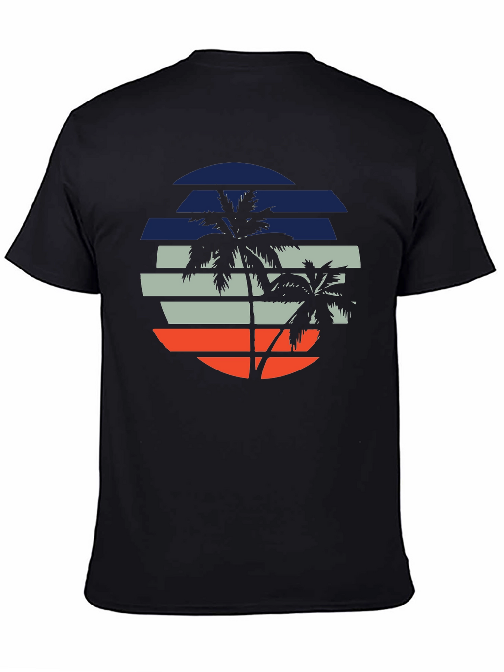Retro Palm Tree Sunset Graphic T-Shirt