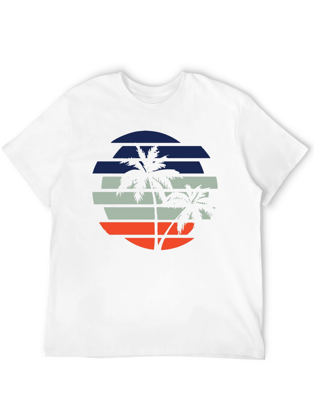 Retro Palm Tree Sunset Graphic T-Shirt
