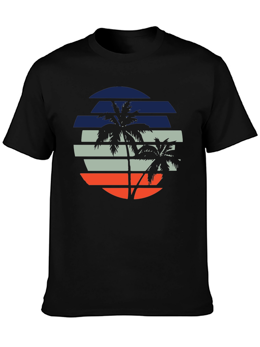 Retro Palm Tree Sunset Graphic T-Shirt