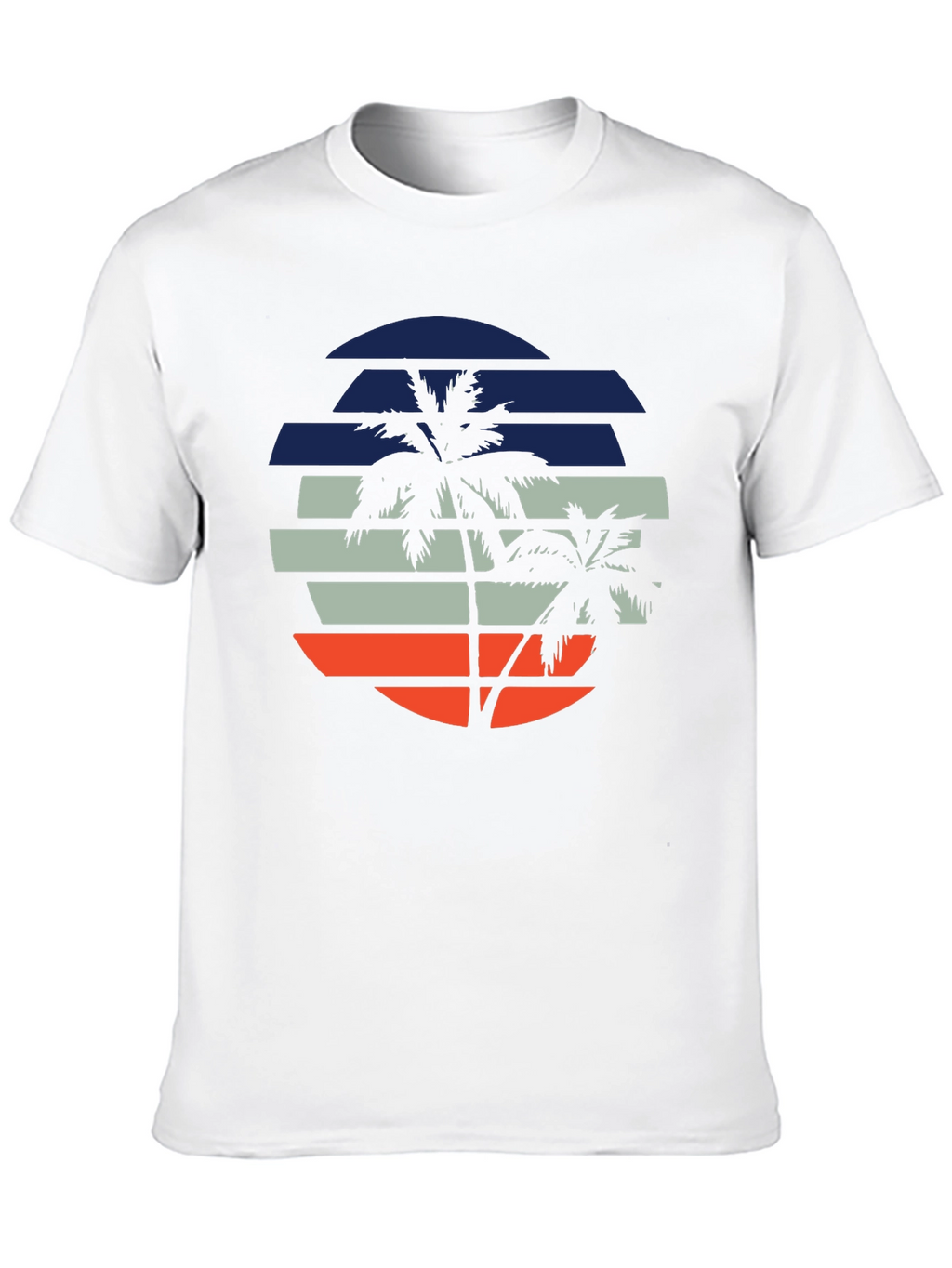 Retro Palm Tree Sunset Graphic T-Shirt