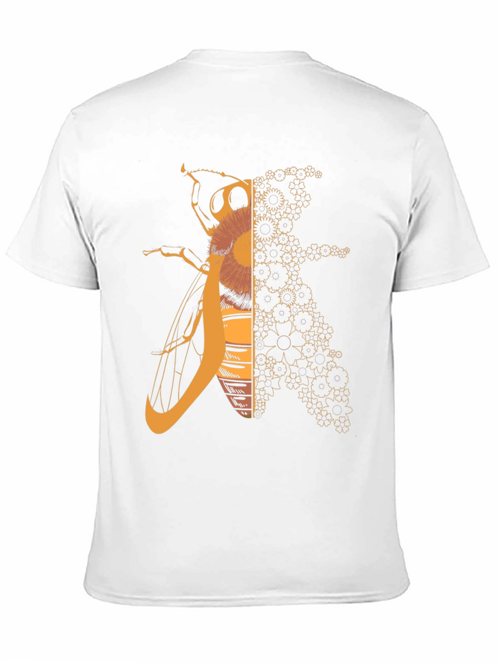 Geometric Bee Graphic Tee - Black