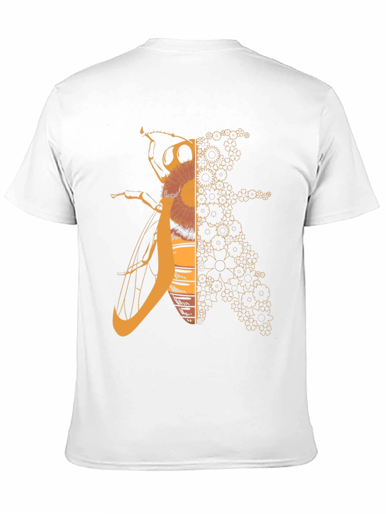 Geometric Bee Graphic Tee - Black