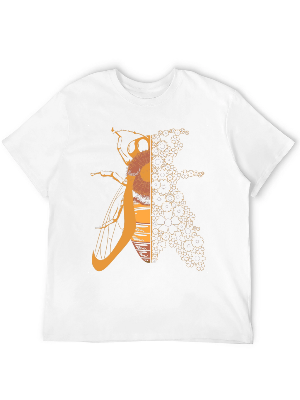 Geometric Bee Graphic Tee - Black