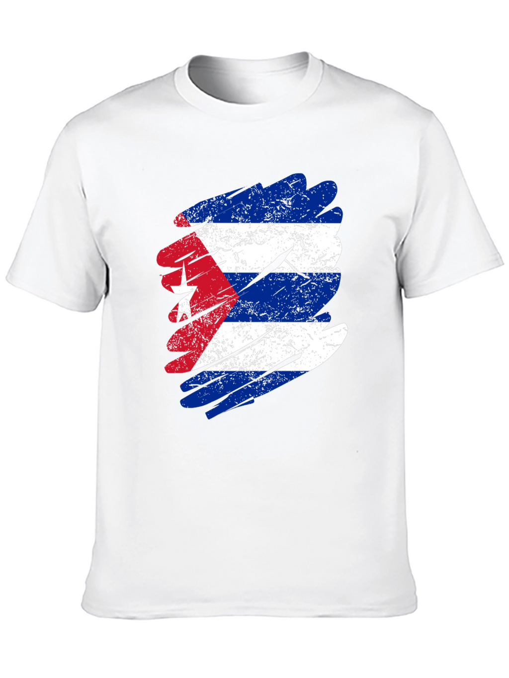 Distressed Cuba Flag Graphic T-Shirt