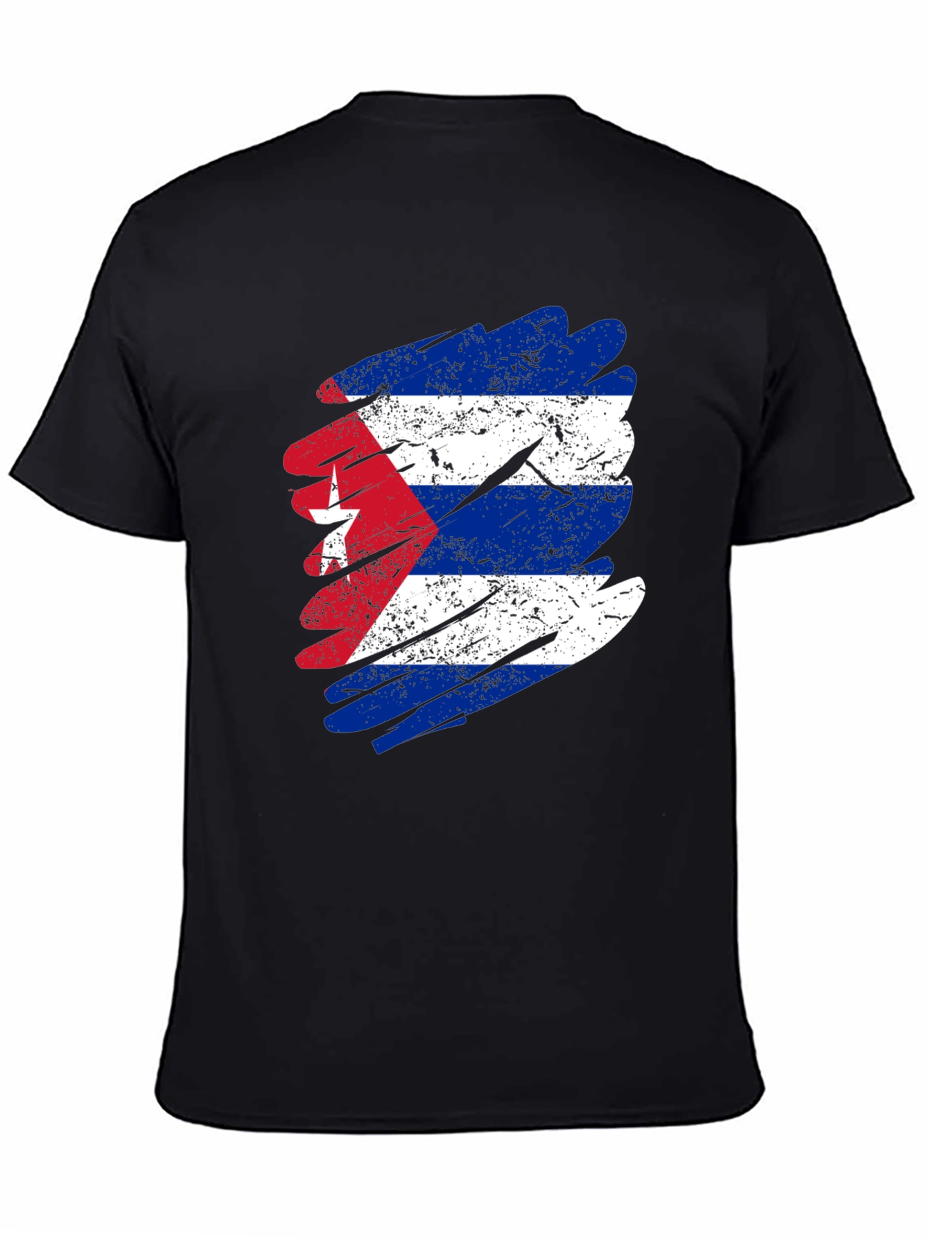 Distressed Cuba Flag Graphic T-Shirt