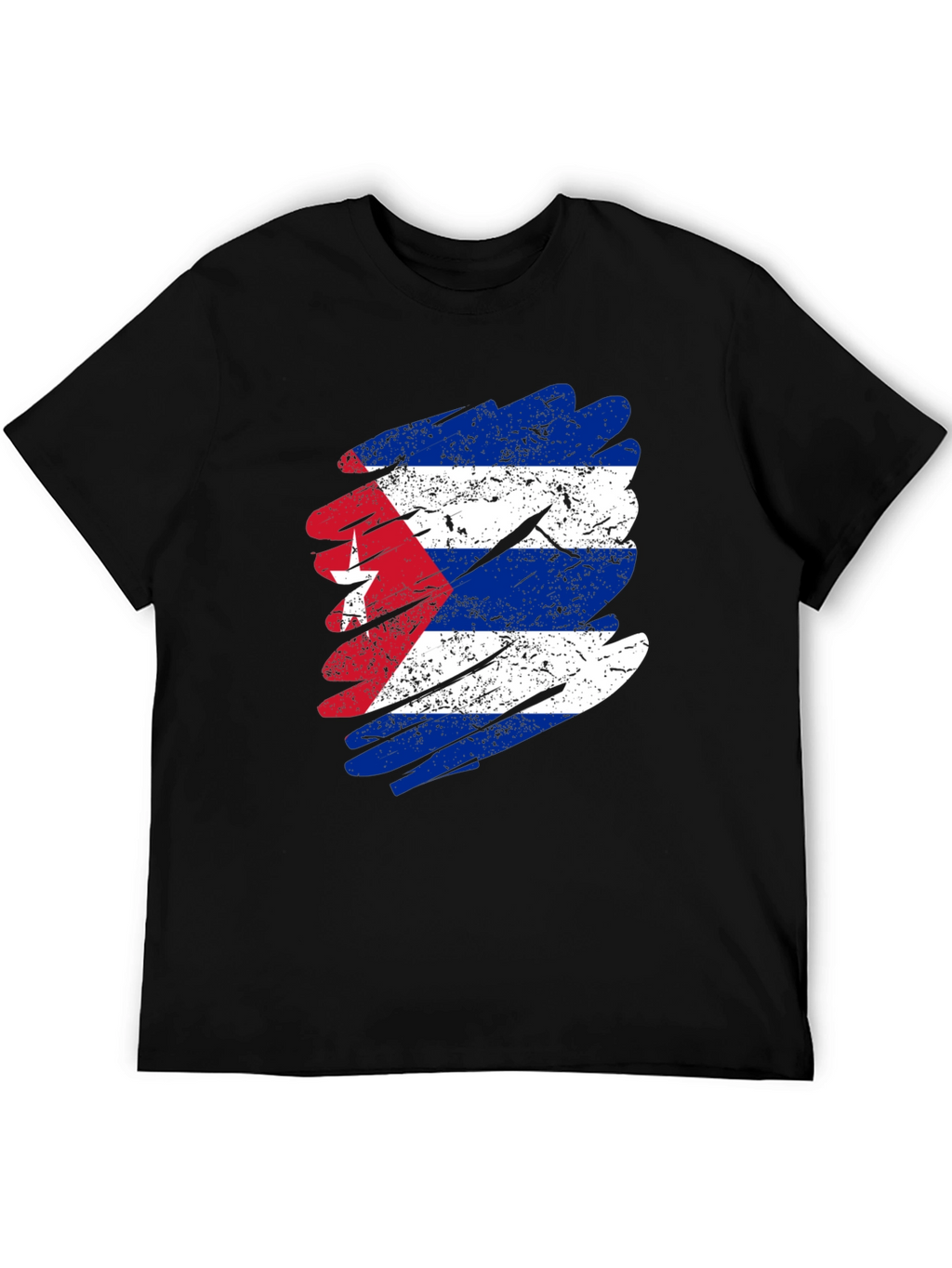 Distressed Cuba Flag Graphic T-Shirt