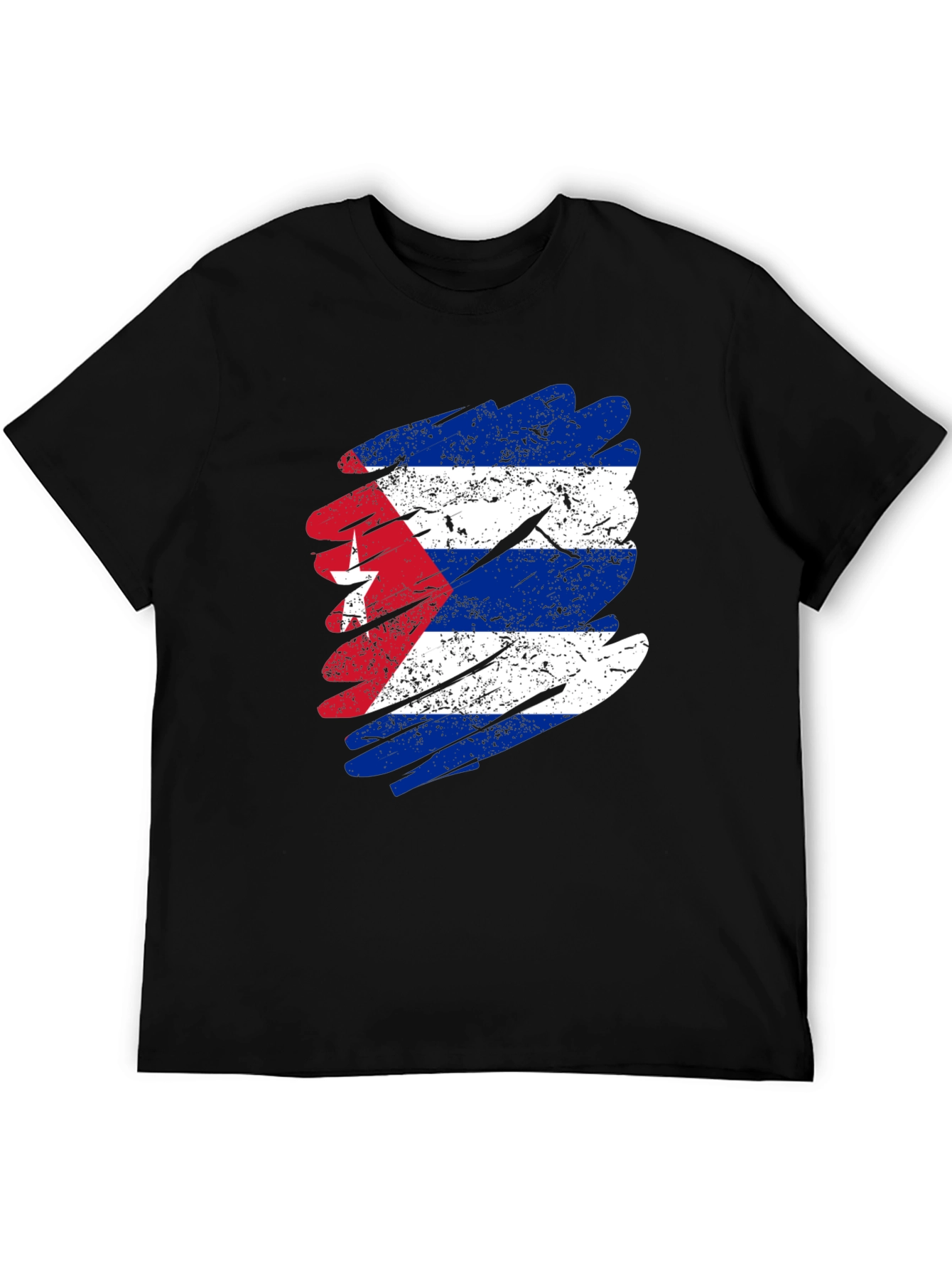 Distressed Cuba Flag Graphic T-Shirt
