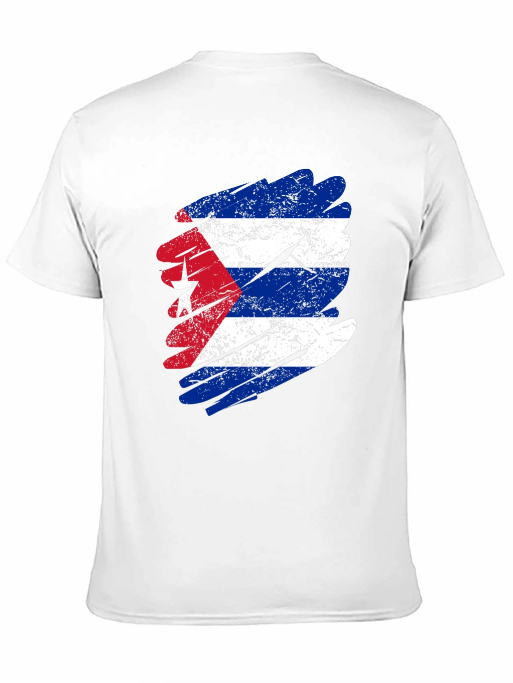 Distressed Cuba Flag Graphic T-Shirt