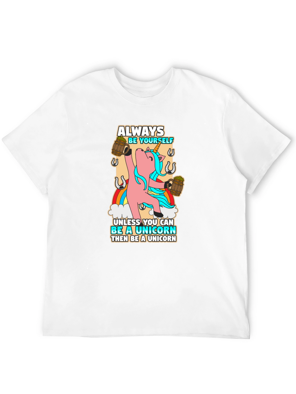 Always Be Yourself Unicorn Black T-Shirt