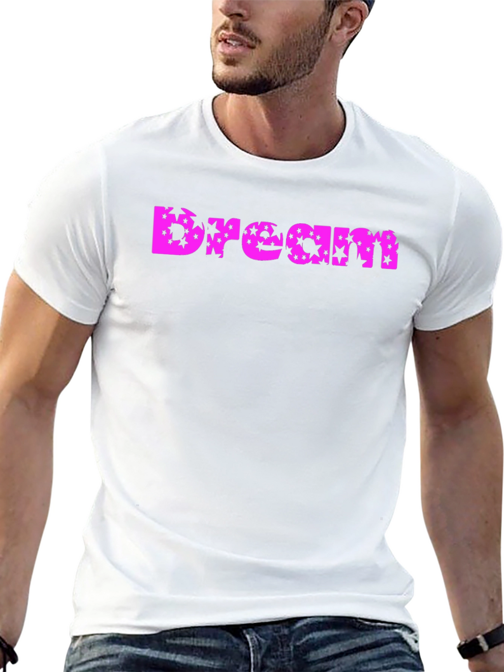 Dream Star Print T-Shirt - Black