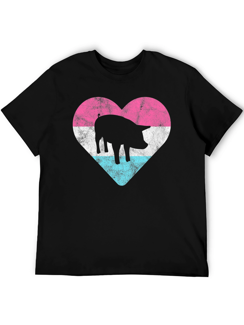 Pig Heart Pride T-Shirt - Black