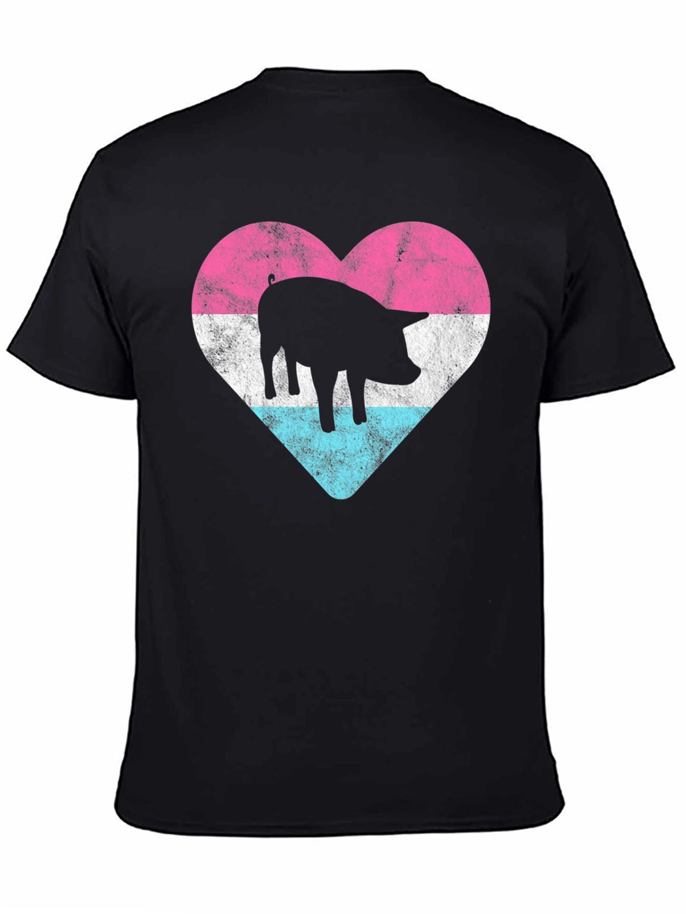 Pig Heart Pride T-Shirt - Black