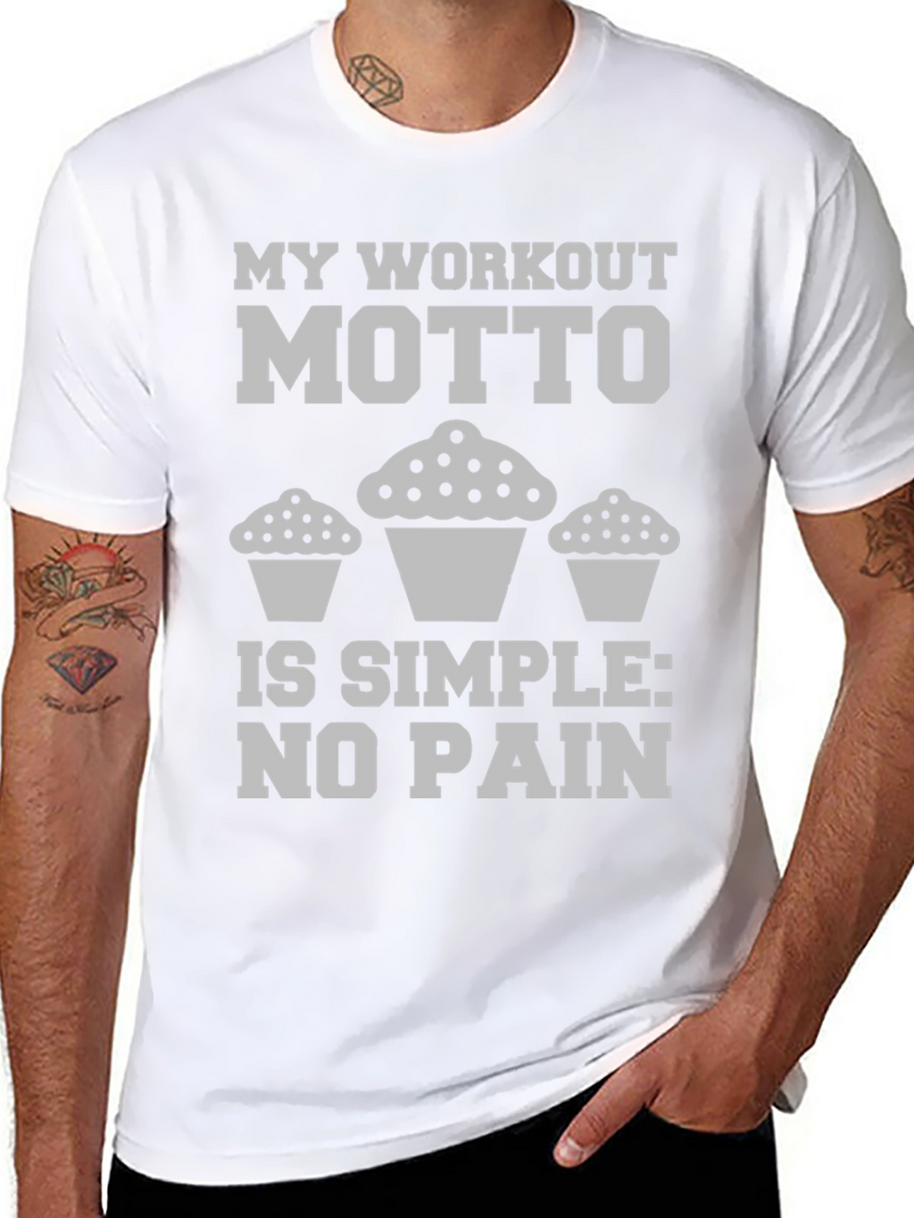 Workout Motto Cupcake T-Shirt