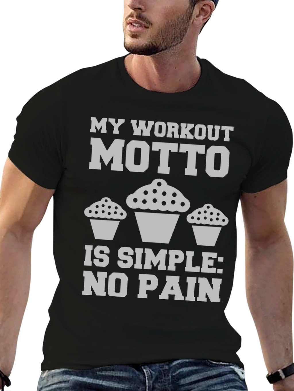 Workout Motto Cupcake T-Shirt