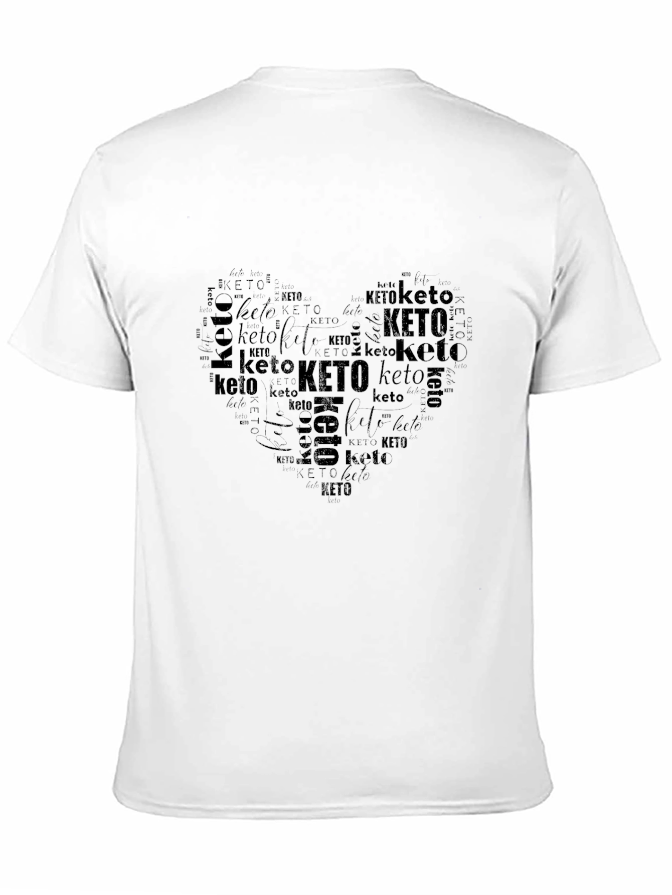 Keto Heart Word Art Graphic T-Shirt
