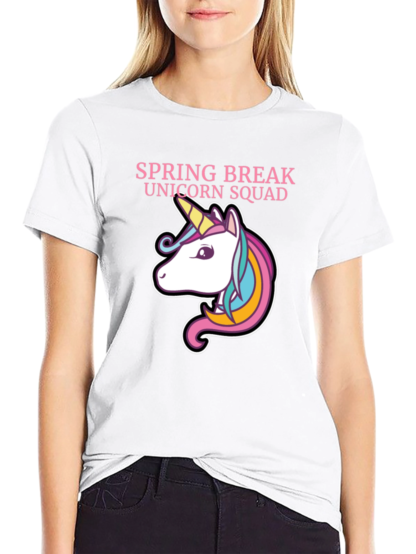 Spring Break Unicorn Squad Graphic T-Shirt