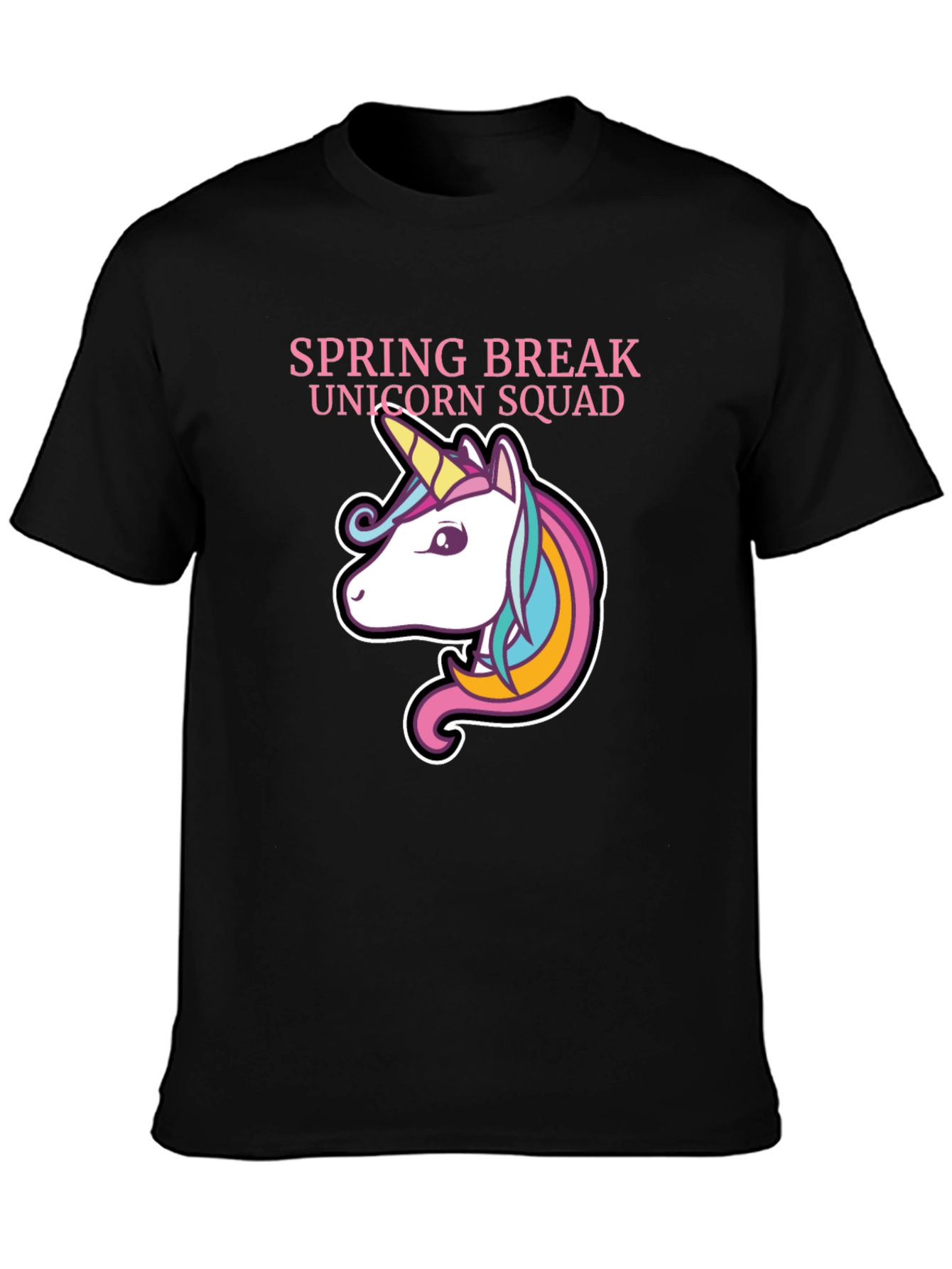 Spring Break Unicorn Squad Graphic T-Shirt