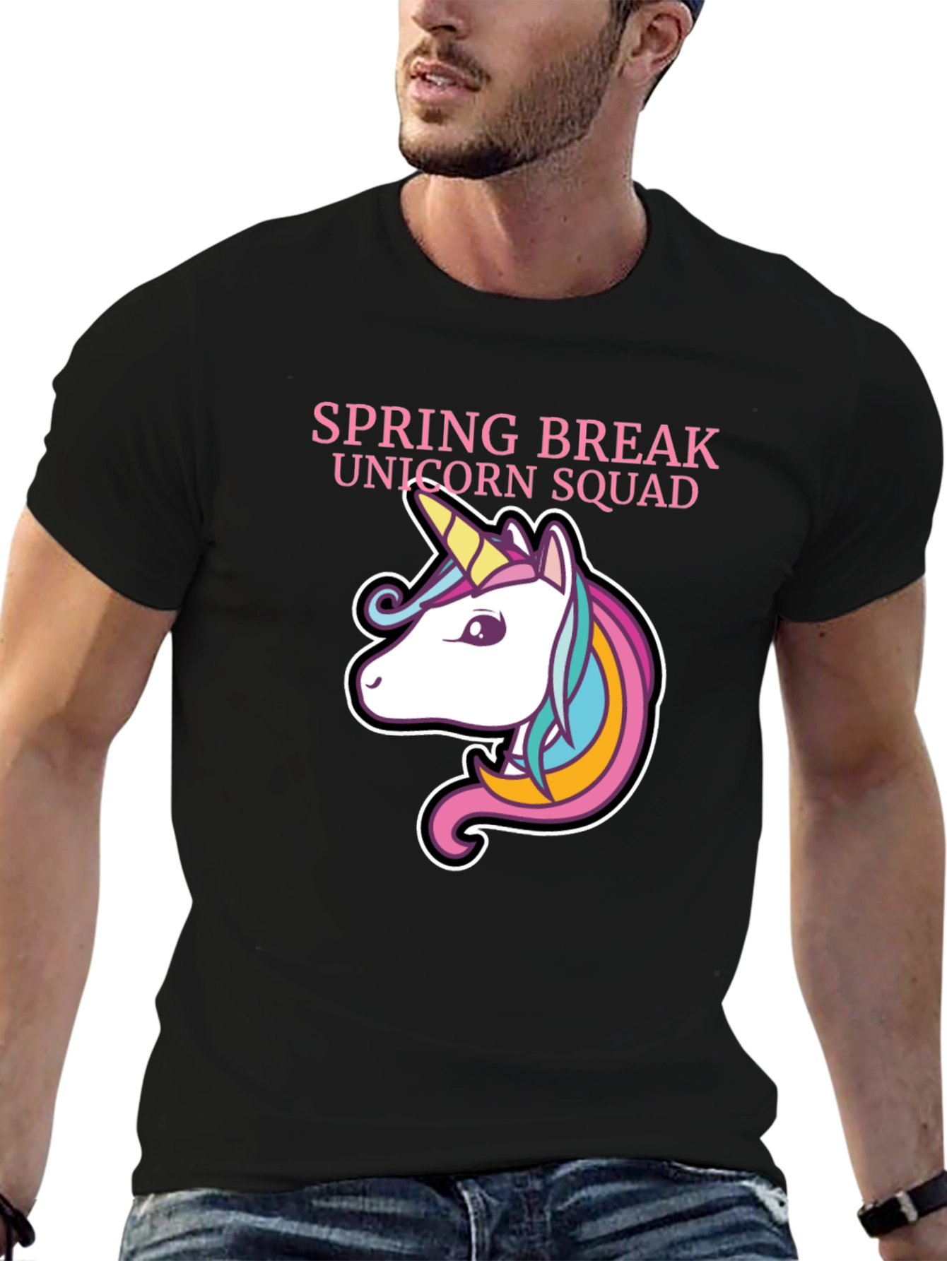 Spring Break Unicorn Squad Graphic T-Shirt