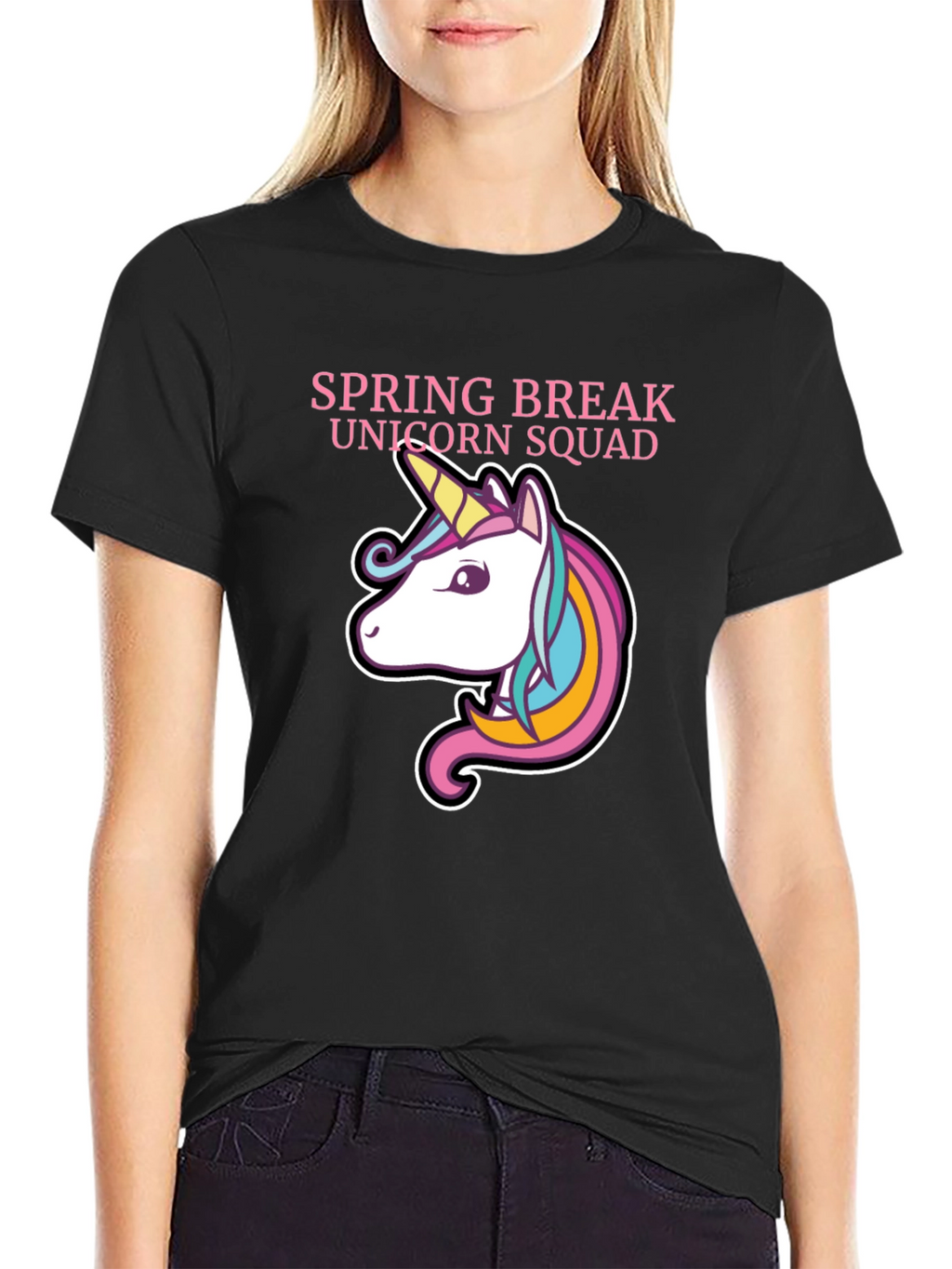 Spring Break Unicorn Squad Graphic T-Shirt
