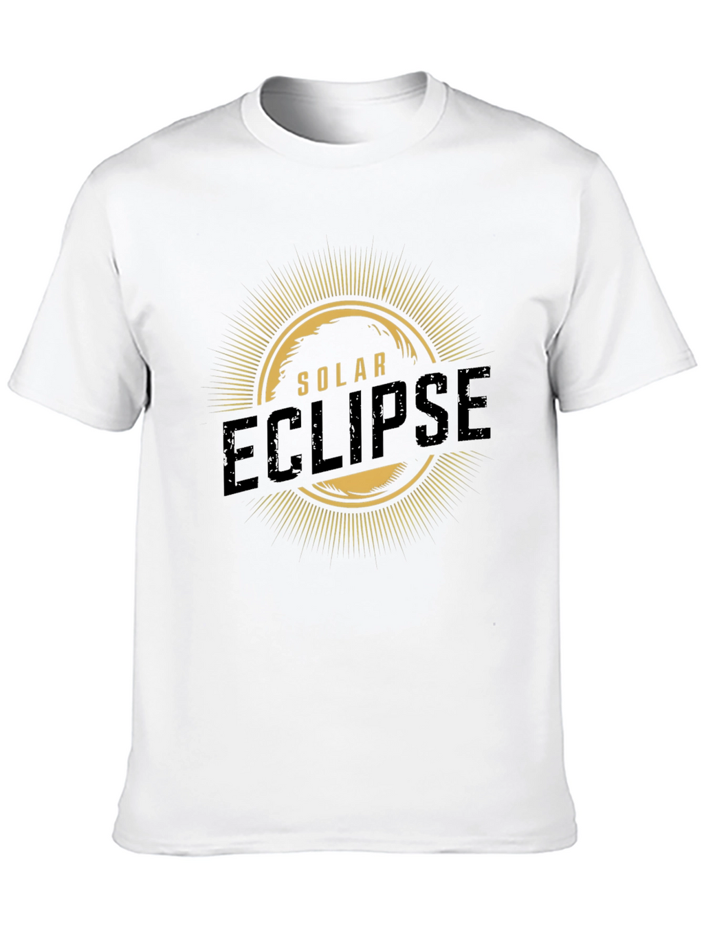 Solar Eclipse Graphic Print Mens Black T-Shirt