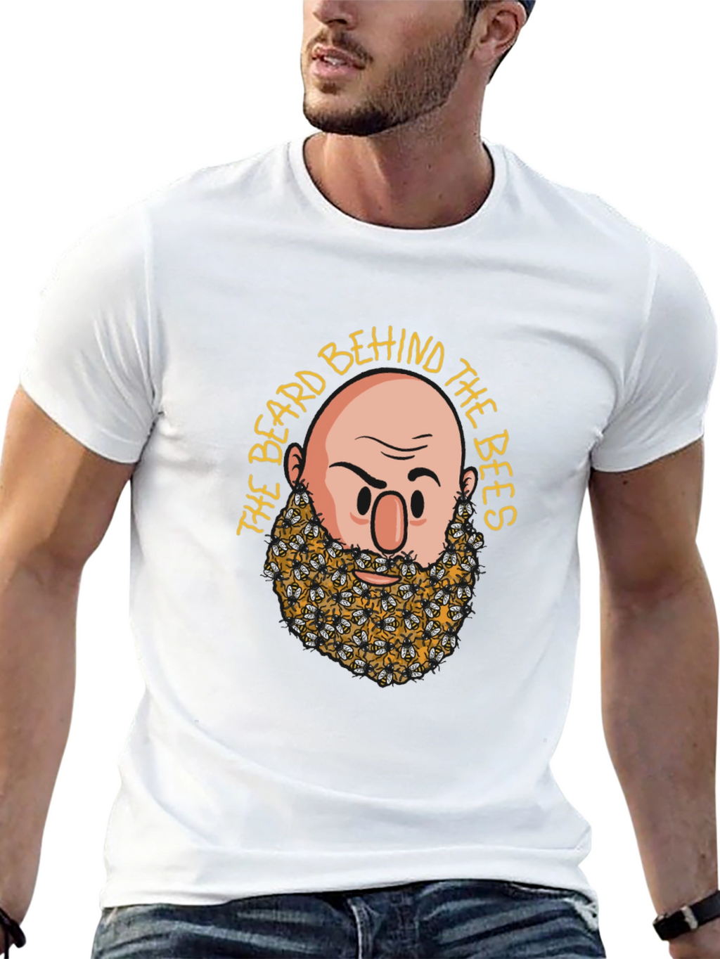 Bearded Bees Graphic T-Shirt - Unique Funny Design