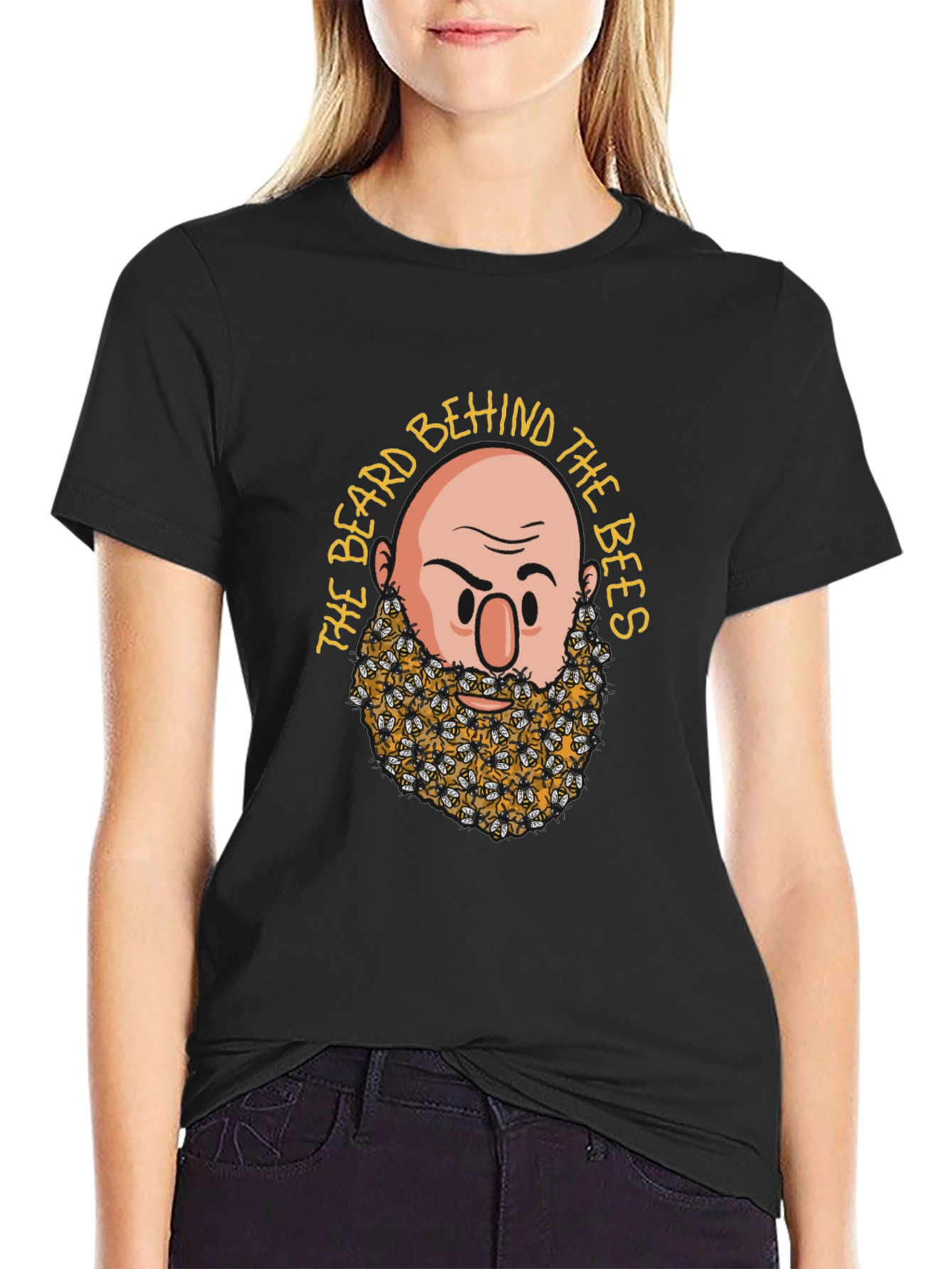 Bearded Bees Graphic T-Shirt - Unique Funny Design