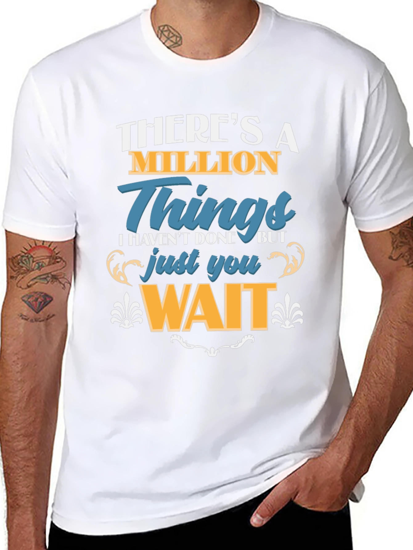 Million Things Black Graphic T-Shirt