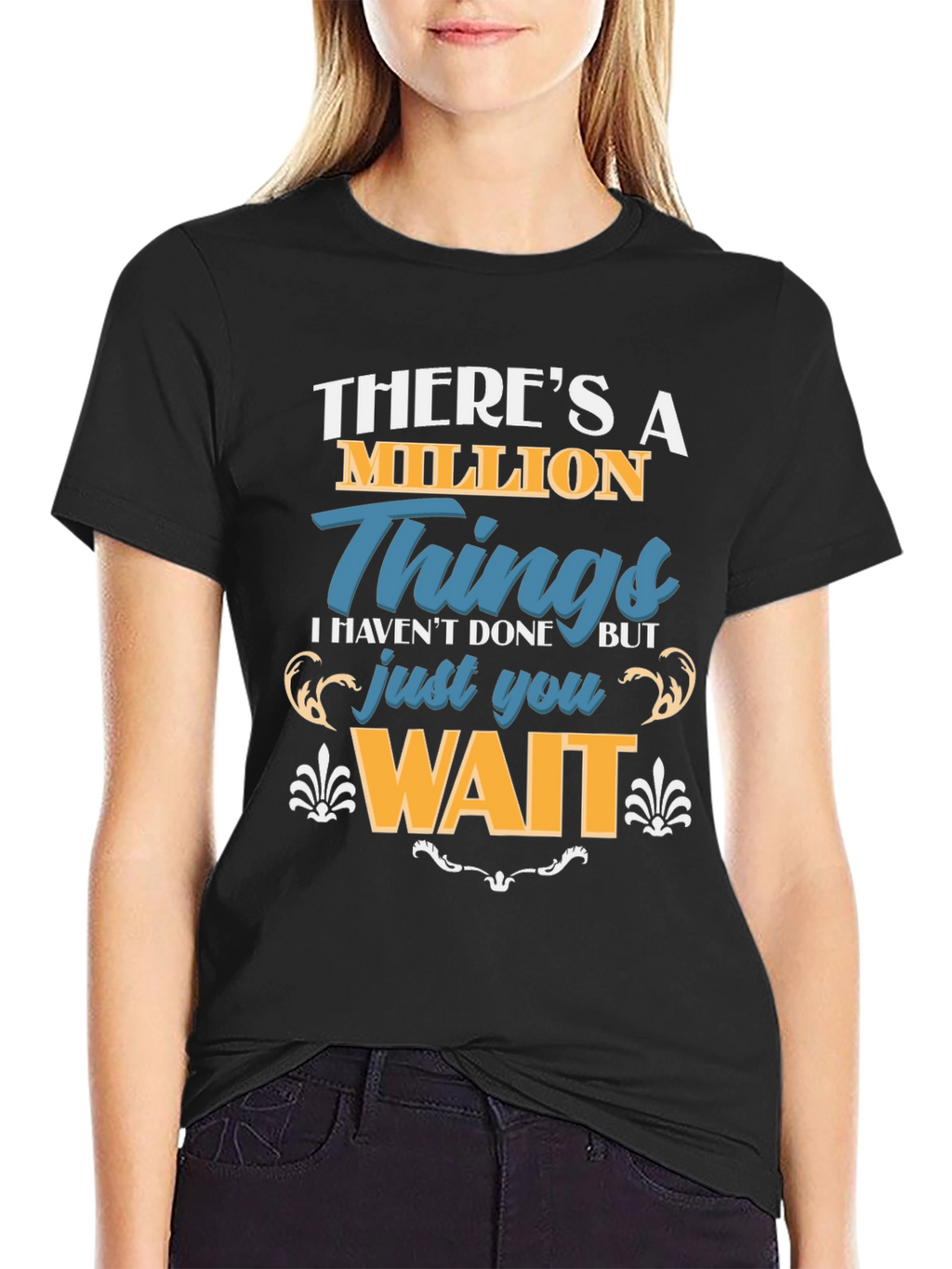 Million Things Black Graphic T-Shirt