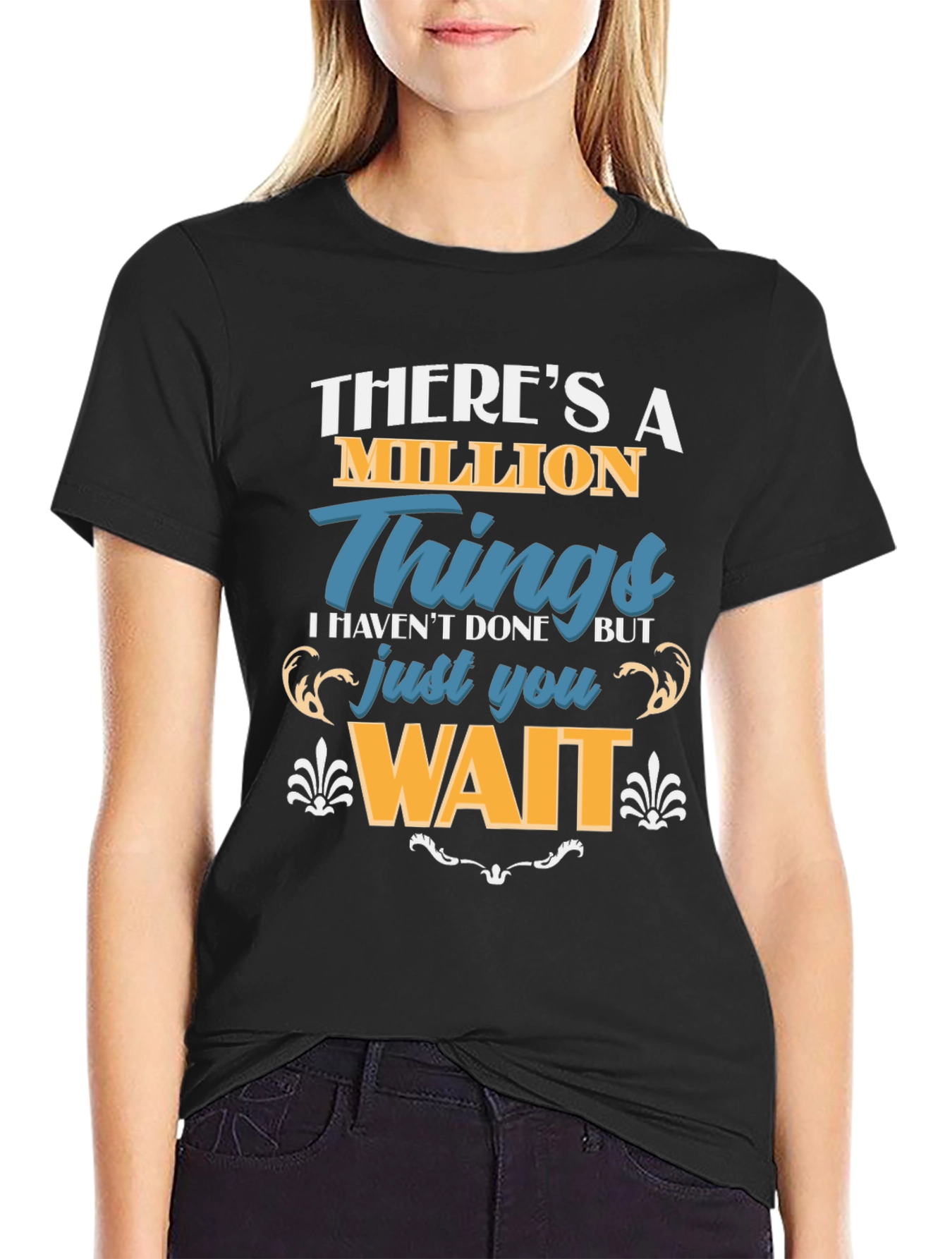 Million Things Black Graphic T-Shirt