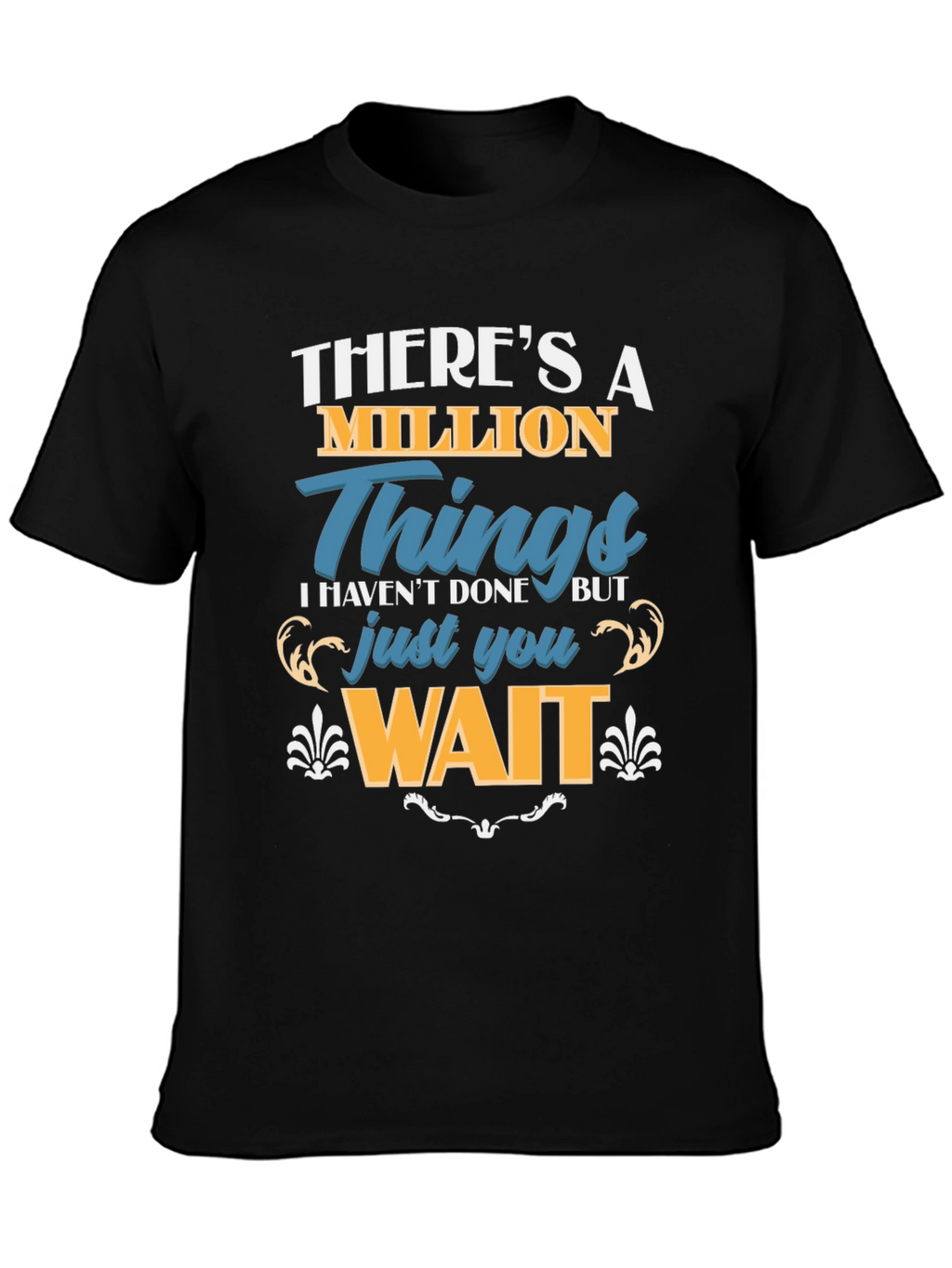 Million Things Black Graphic T-Shirt