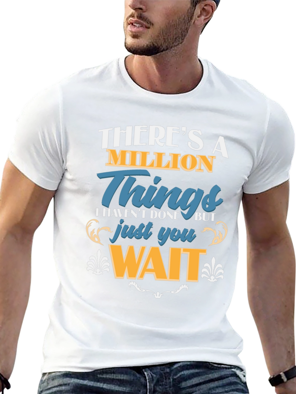 Million Things Black Graphic T-Shirt