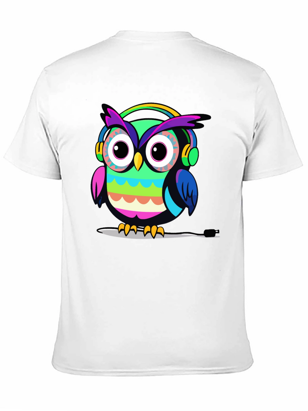 Owl Headphone Graphic T-Shirt