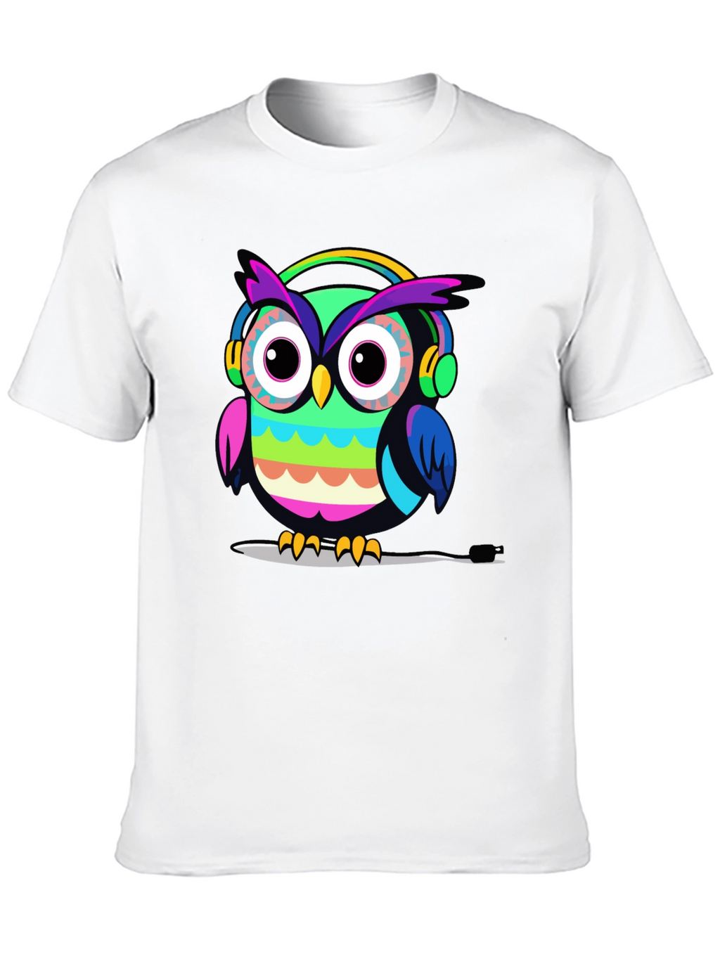 Owl Headphone Graphic T-Shirt