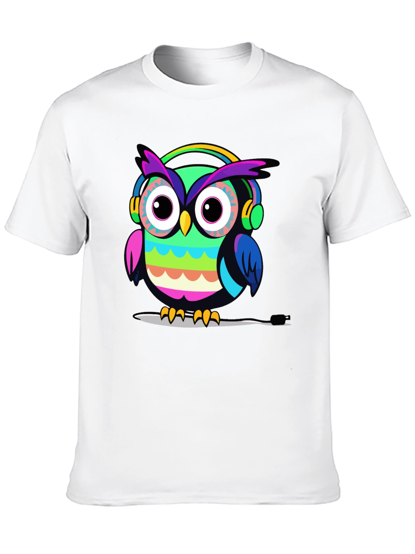 Owl Headphone Graphic T-Shirt