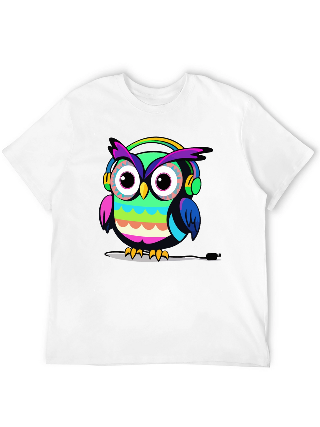 Owl Headphone Graphic T-Shirt