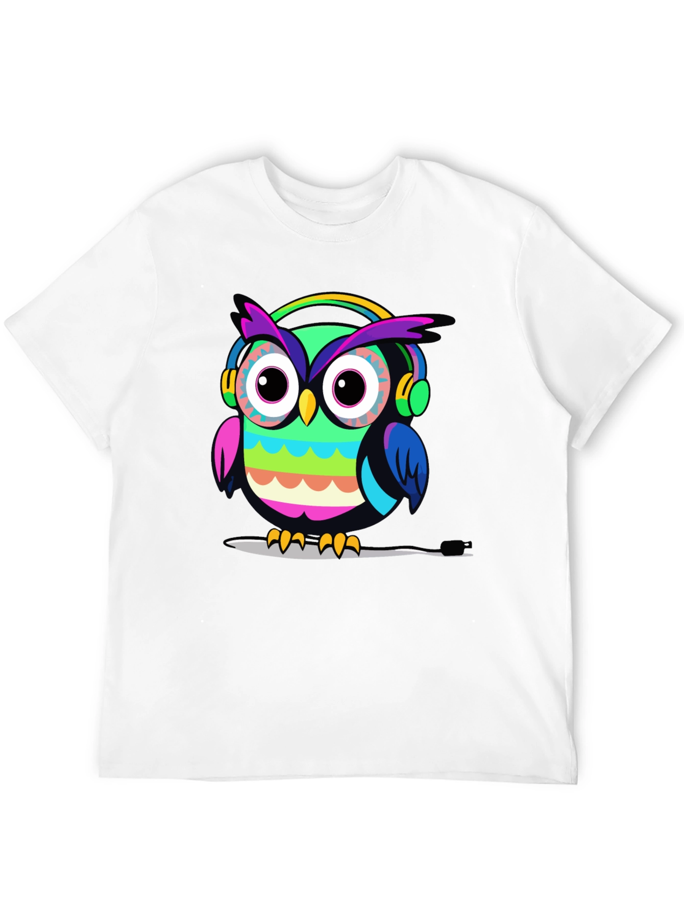Owl Headphone Graphic T-Shirt
