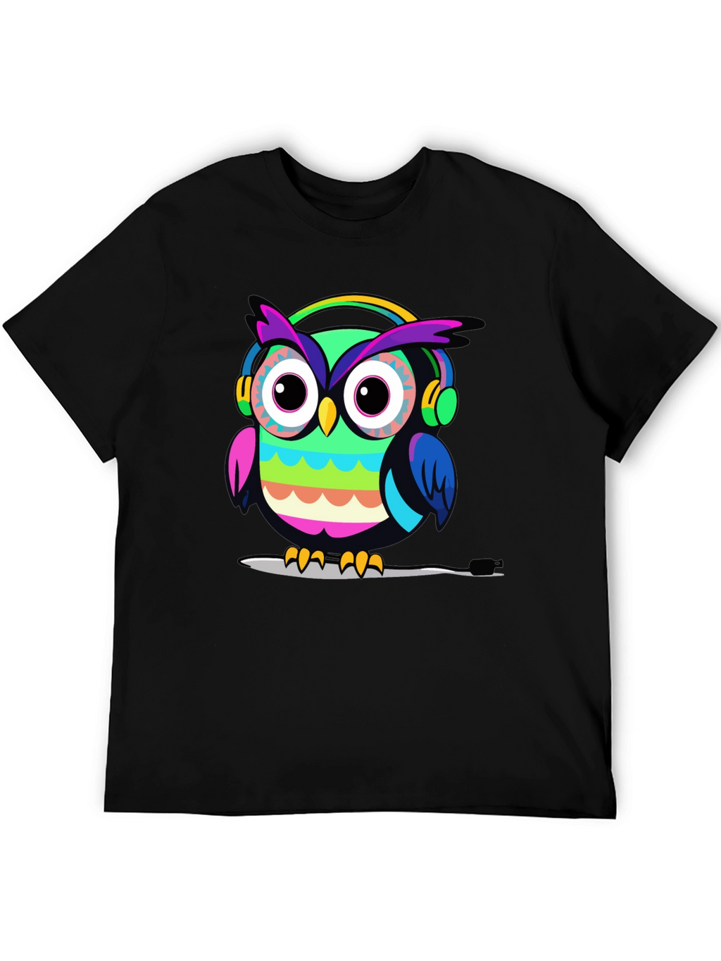 Owl Headphone Graphic T-Shirt
