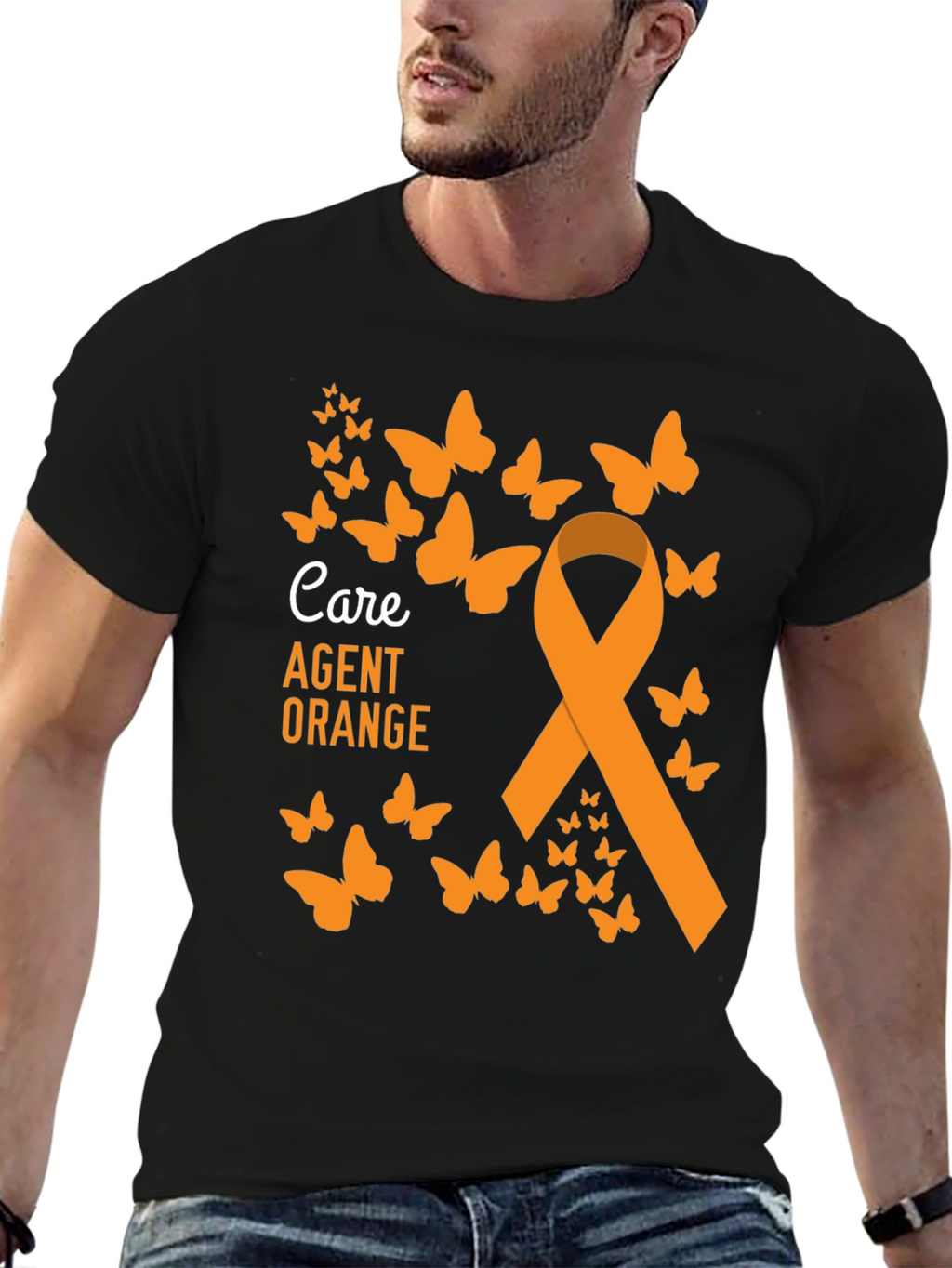 Agent Orange Awareness Butterfly Ribbon Tee
