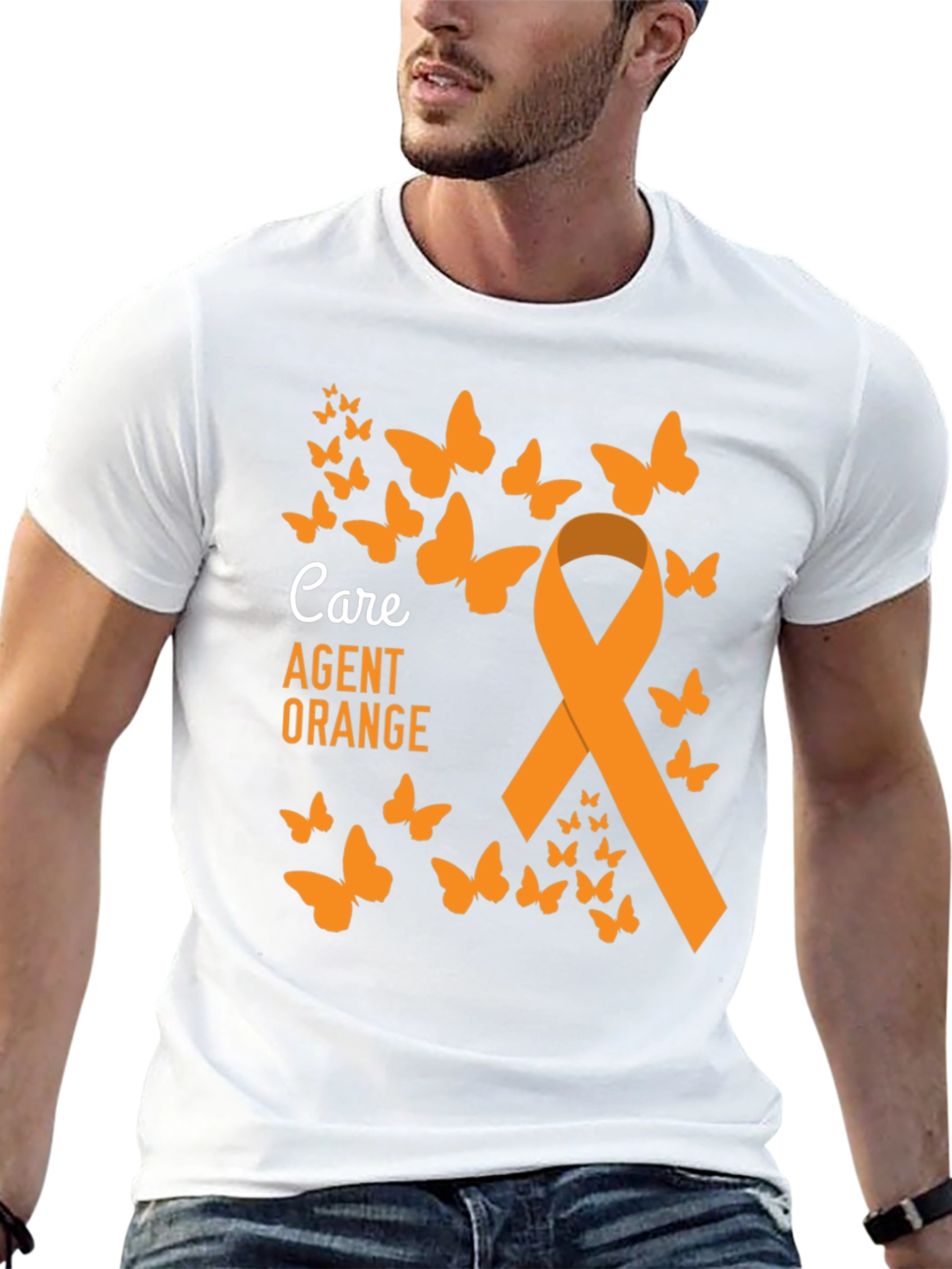 Agent Orange Awareness Butterfly Ribbon Tee