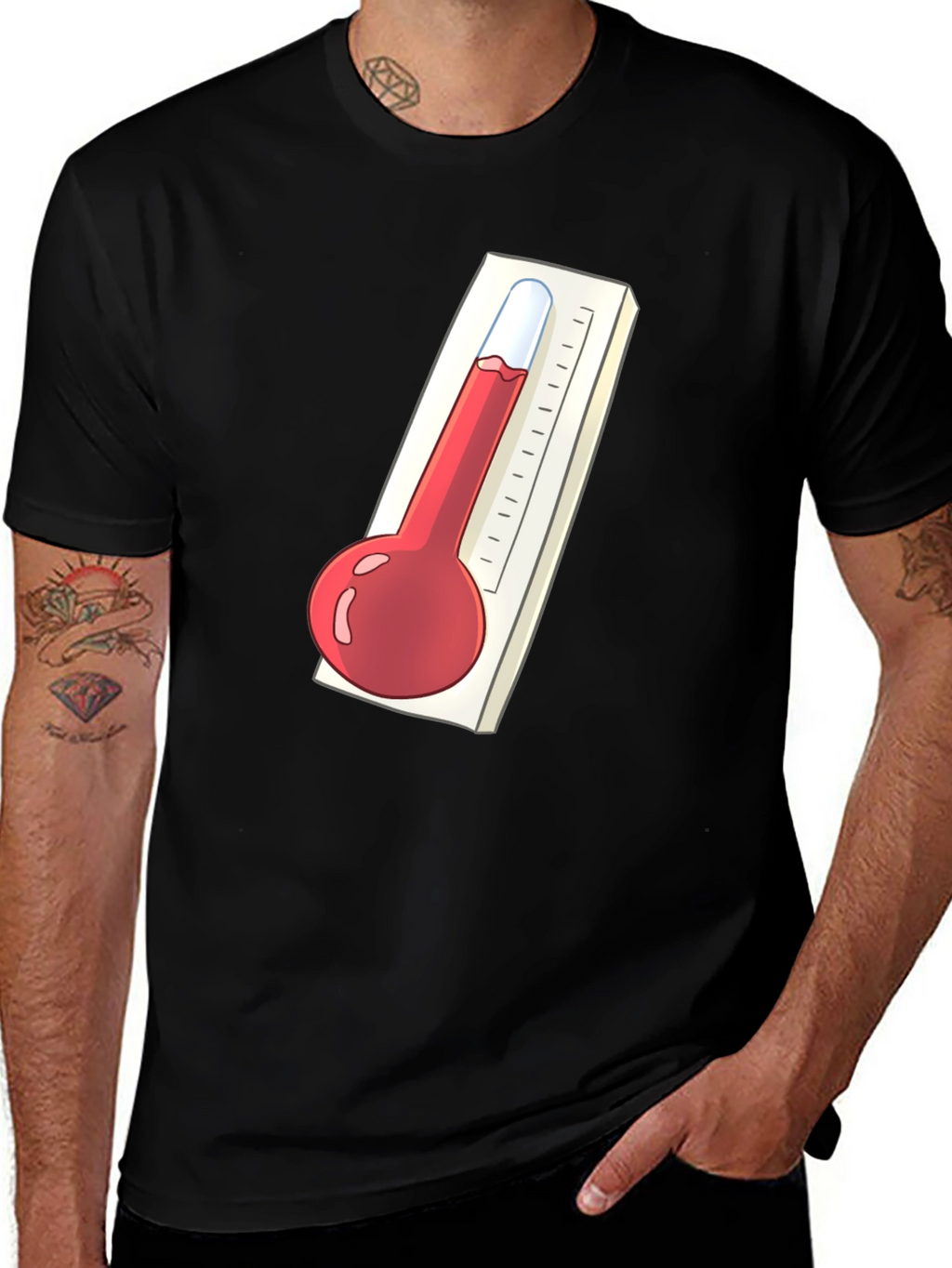 Thermometer Graphic Tee - Unisex Black T-Shirt