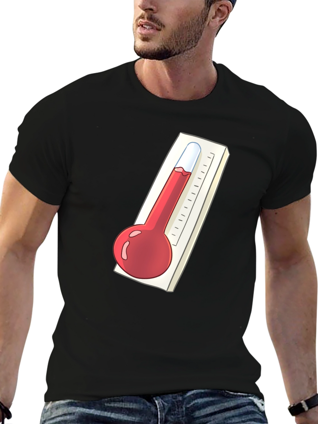 Thermometer Graphic Tee - Unisex Black T-Shirt