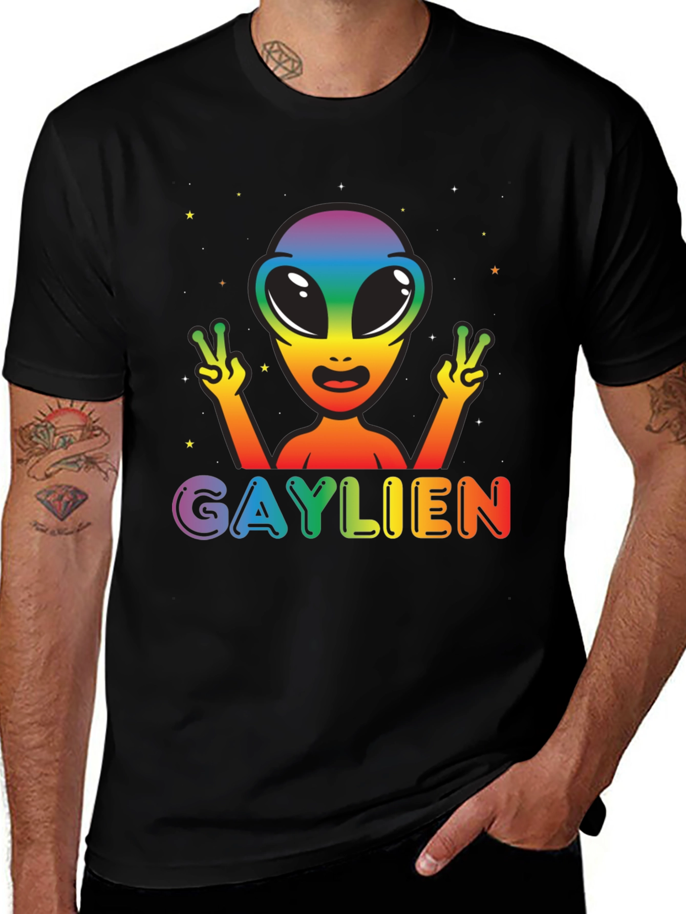 Gaylien Rainbow Pride T-Shirt