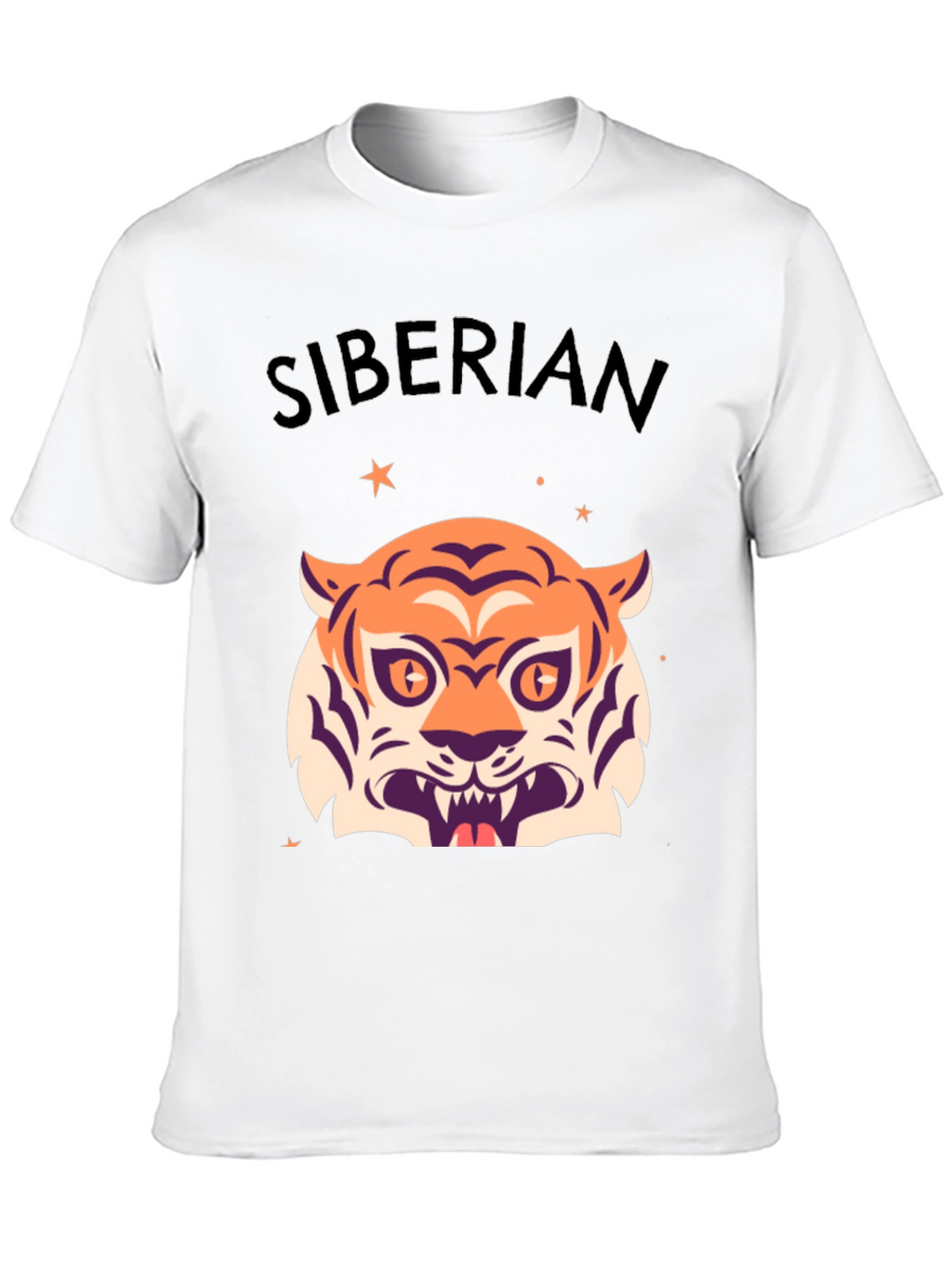 Siberian Tiger Graphic Tee - Stylish Black T-Shirt