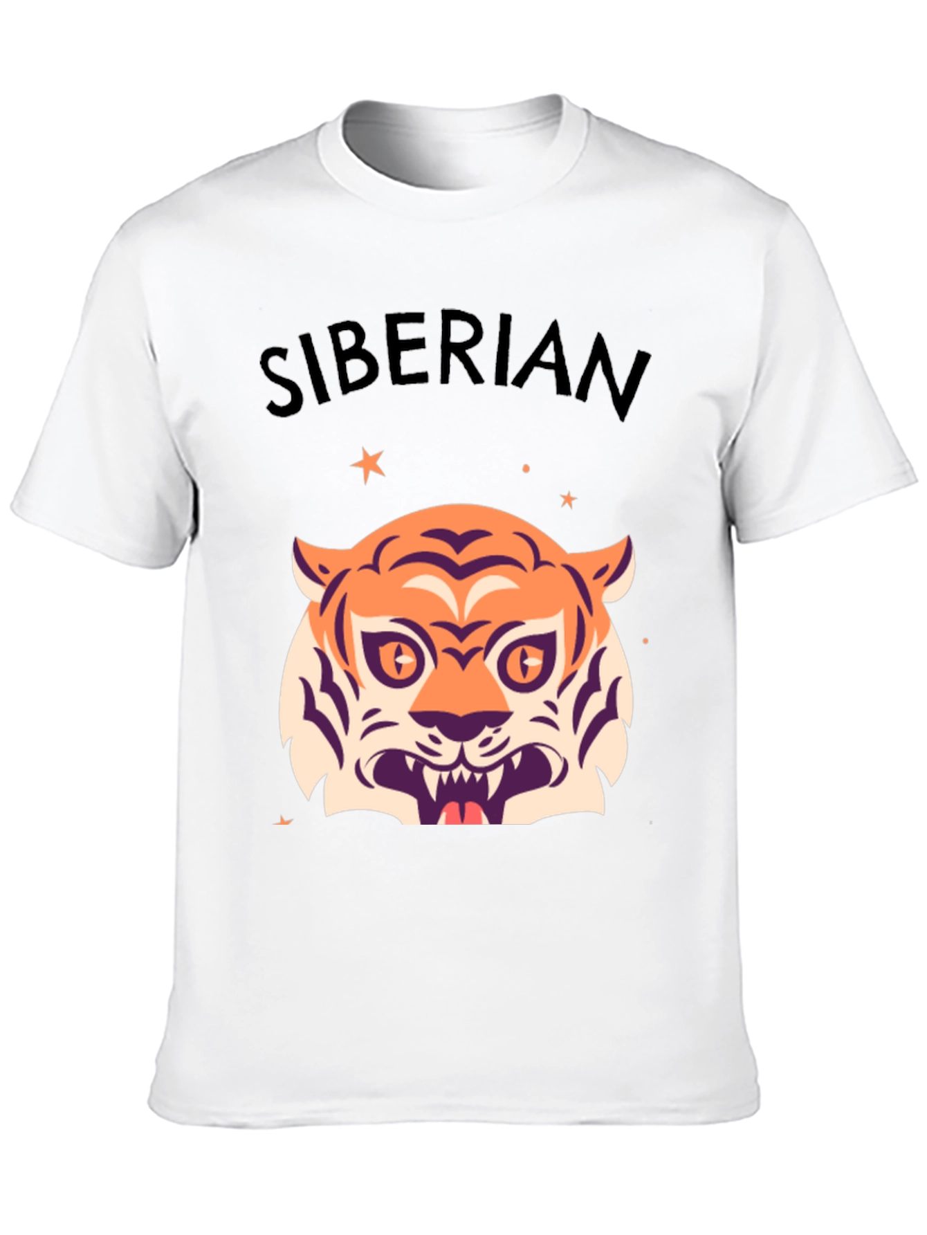 Siberian Tiger Graphic Tee - Stylish Black T-Shirt