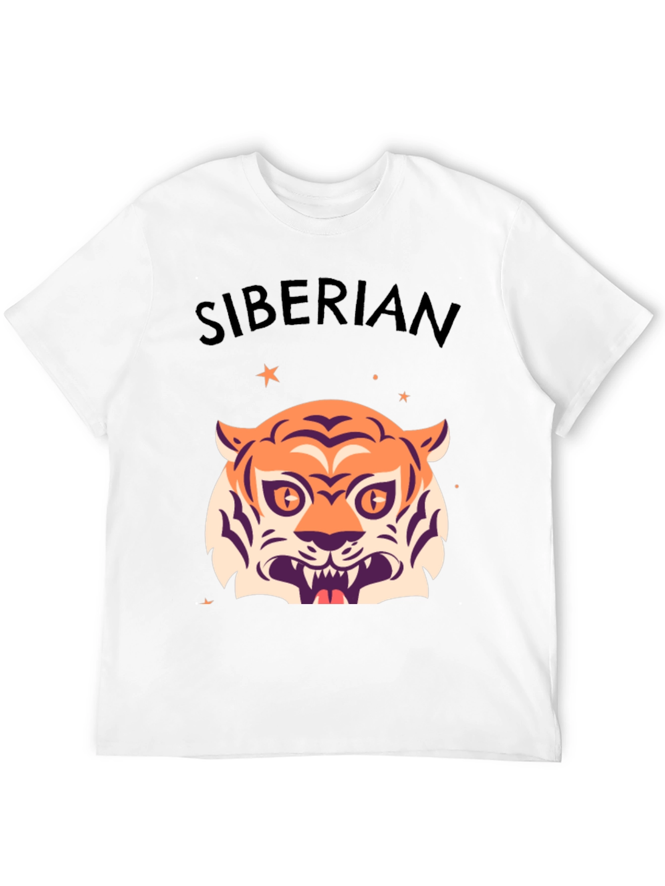 Siberian Tiger Graphic Tee - Stylish Black T-Shirt