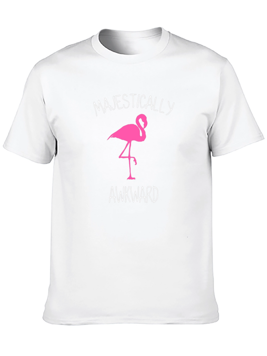 Majestically Awkward Flamingo Graphic Tee - Black