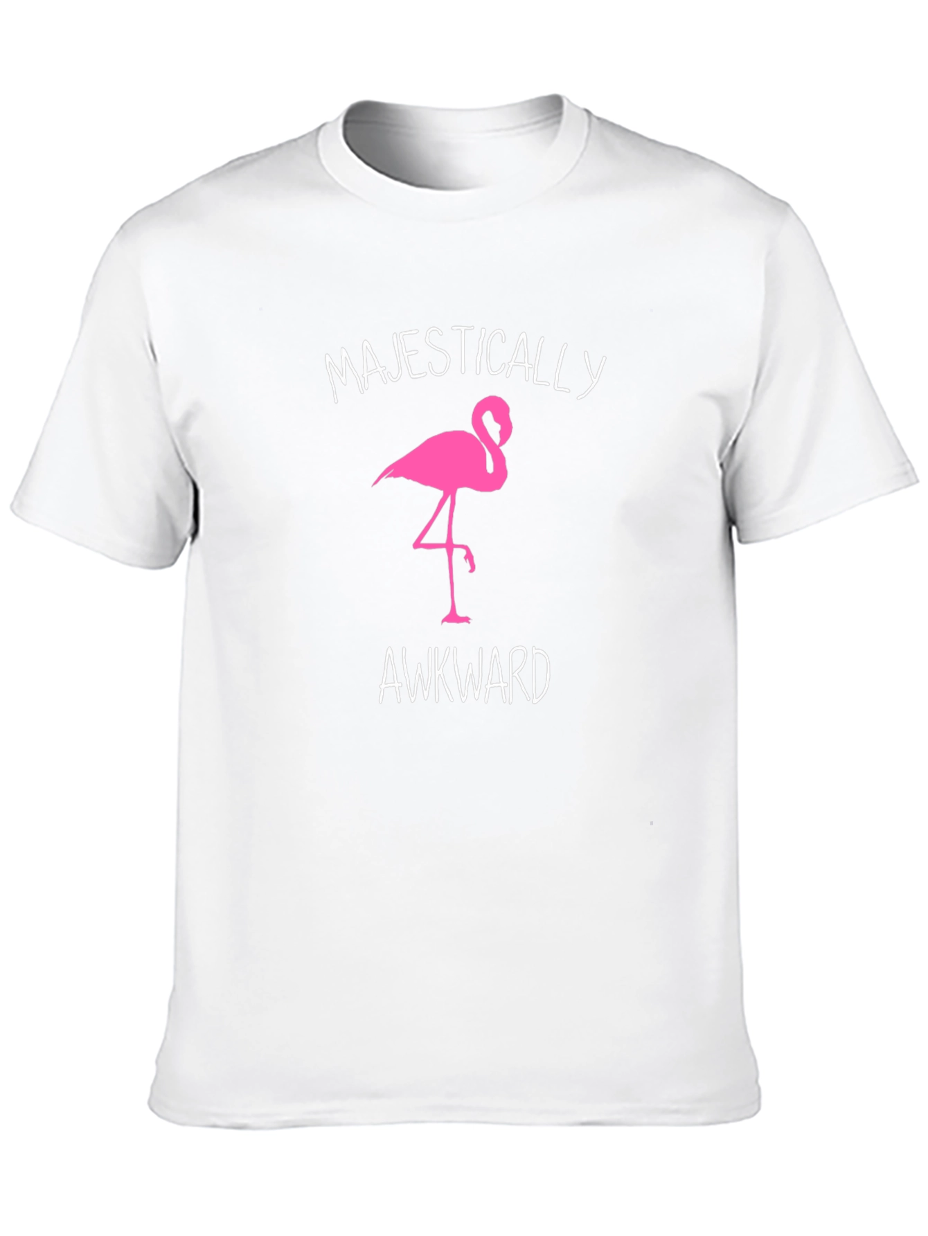 Majestically Awkward Flamingo Graphic Tee - Black