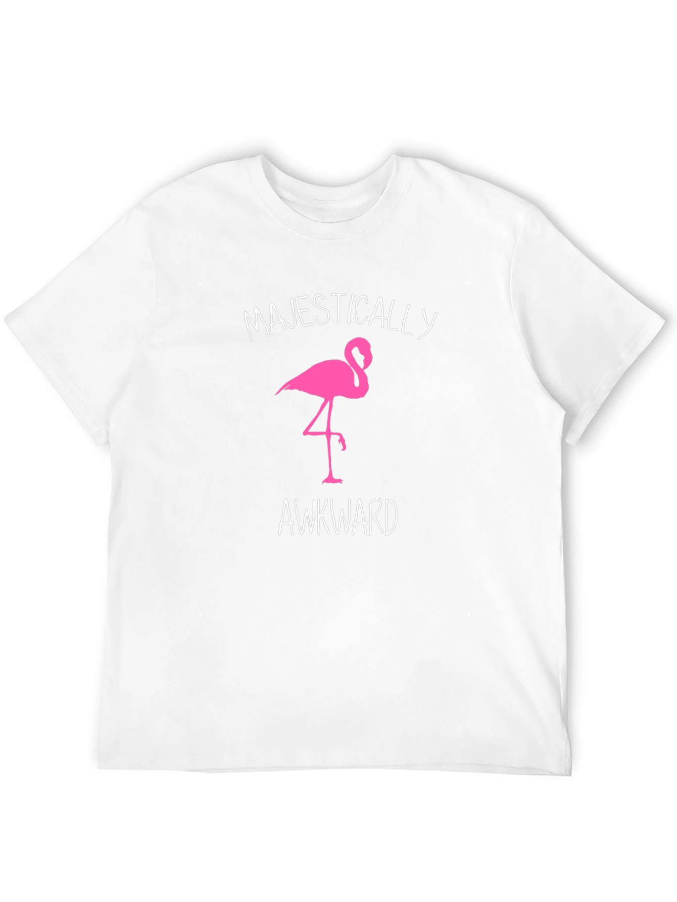Majestically Awkward Flamingo Graphic Tee - Black