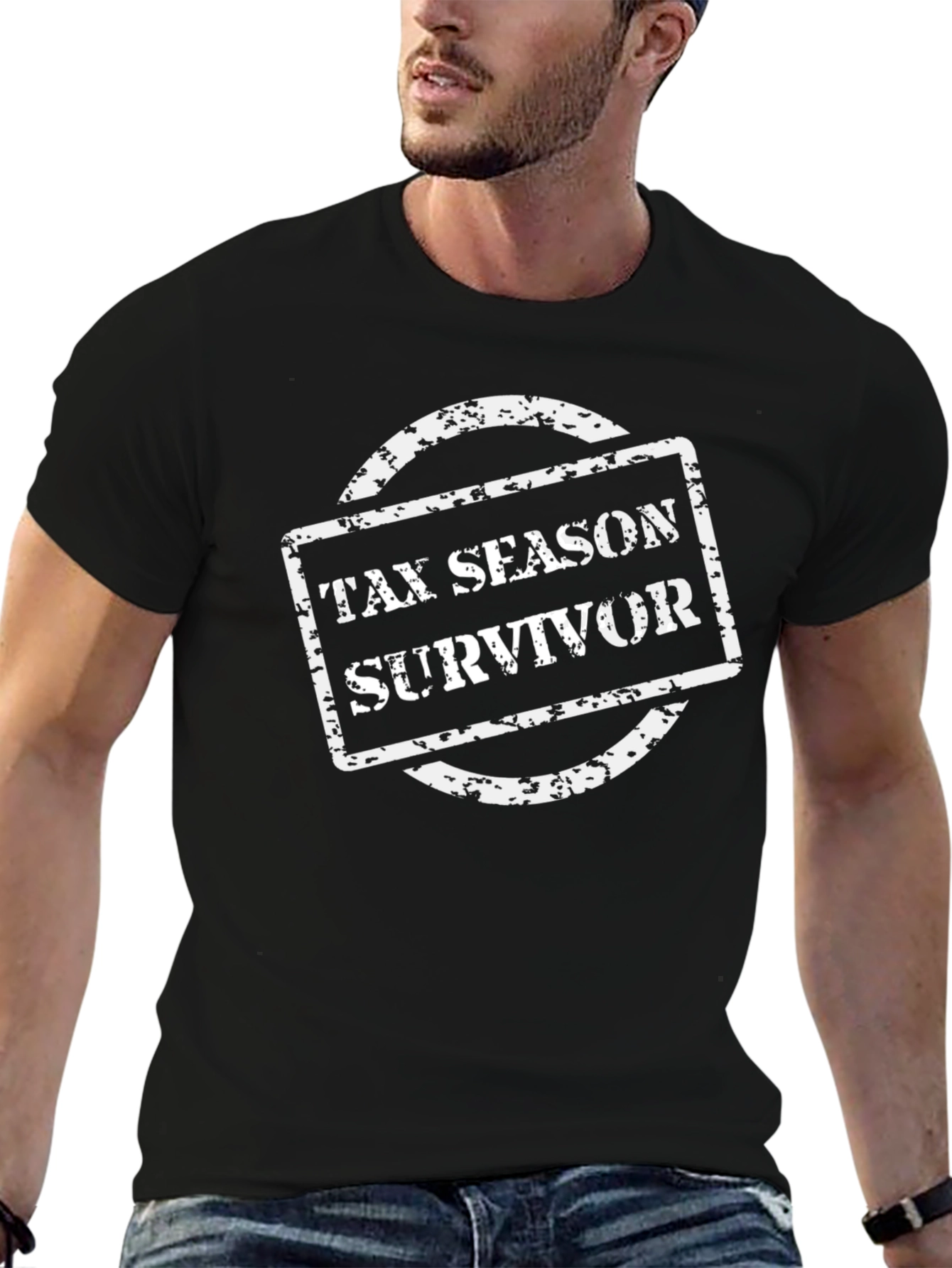 Tax Season Survivor Black T-Shirt