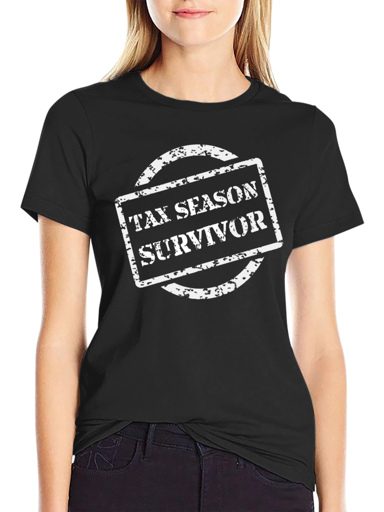 Tax Season Survivor Black T-Shirt
